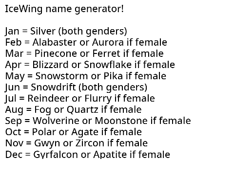  IceWing name generator!