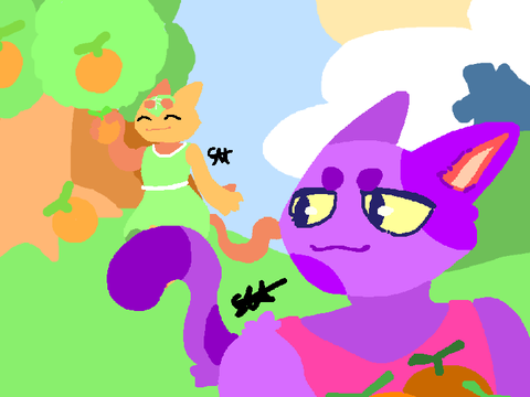 picking tangerines // codetoad101's au // acnh // bob and tangy
