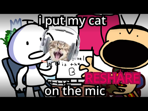 i put my cat on the mic #animations