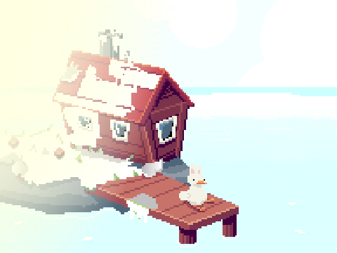 Chillin' on the boardwalk Winter!   #Art # Animation