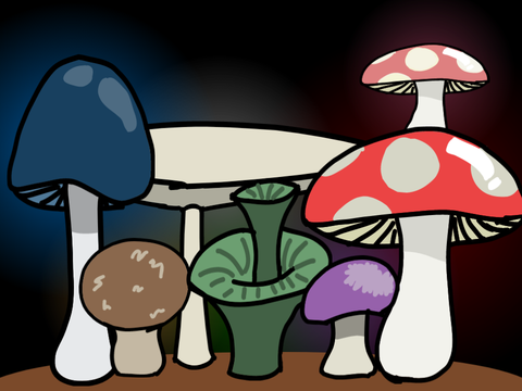 happy birthday but it's MUSHROOMS