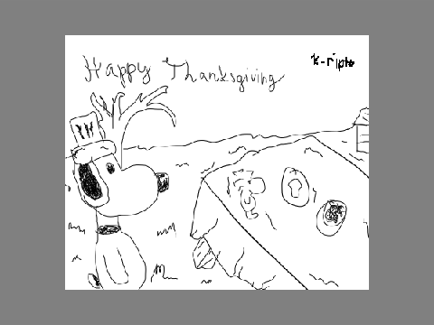 Snoopy Thanksgiving Sketch   Art Contest Entry