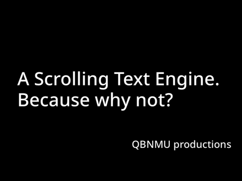 Scrolling Text Engine