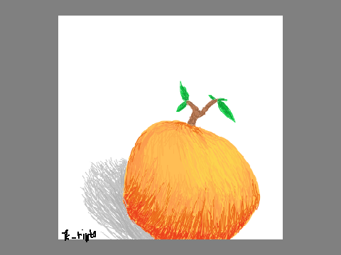 Peach Drawing