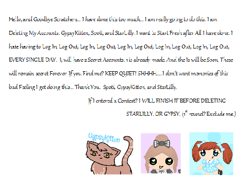 PLEASE READ/GOODBYE