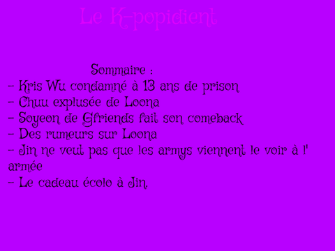 CHRIS WU C*NDAMNE A 13 ANS DE PRISON/Chuu expulsée de Loona/Des rumeurs sur Loona