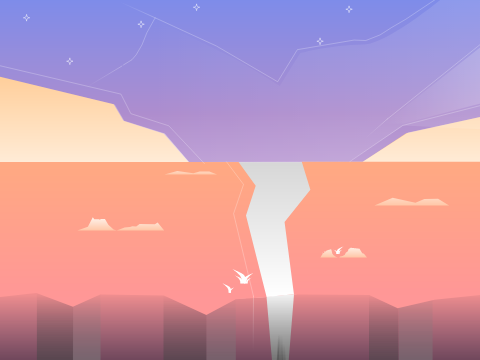 sky's cracking... but in scratch vector 