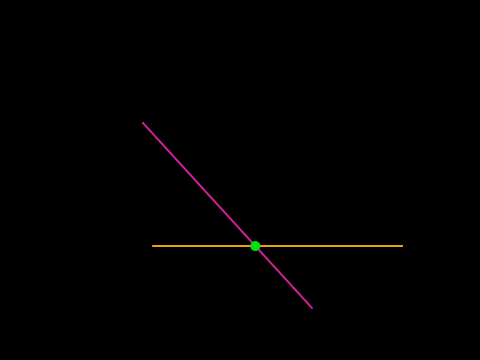 line intersection test