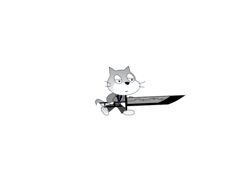 猫と剣　素材