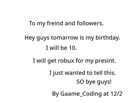 My birthday!