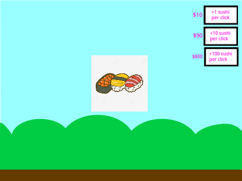 Sushi clicker but made in 5 mins