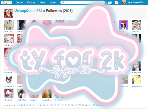 ty for 2k + message to friends <3