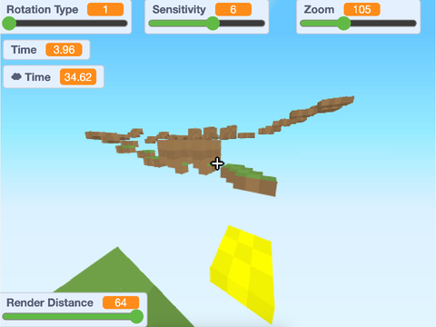 Playable on Scratch 3d Minecraft