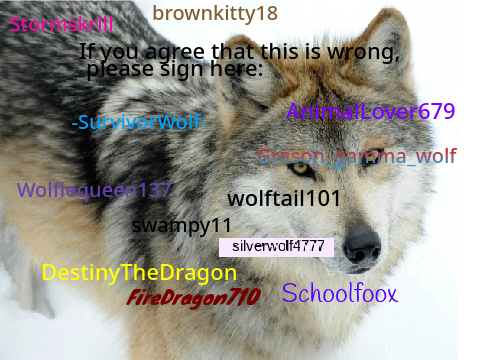 Sign To Stop Wolf Hunting: remix remix remix remix remix remix remix remix remix remix remix