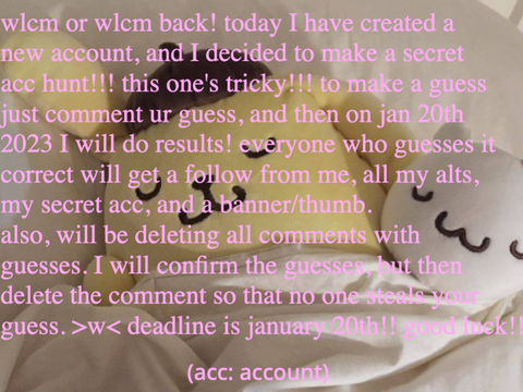 secret acc hunt!!