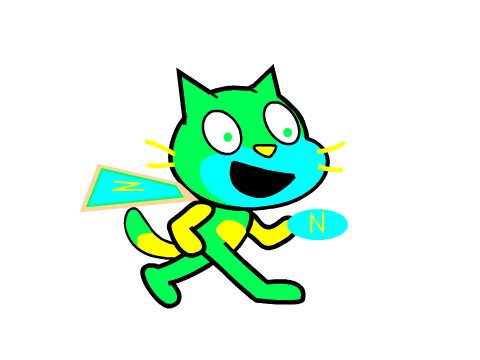 Create Your Own Super Cat: Neon Cat