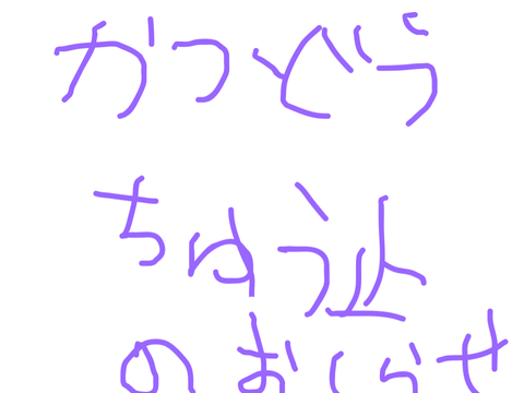 活動休止のお知らせ