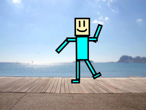 Square Man but glitchy