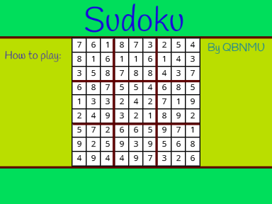 Sudoku COLUMNS test