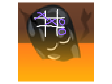 tic tac toe game on bananxleaf's forehead remix remix remix remix