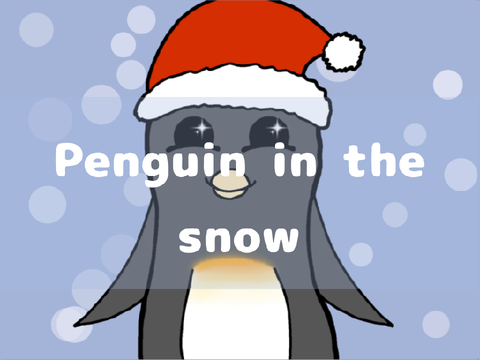 Penguin in the snow