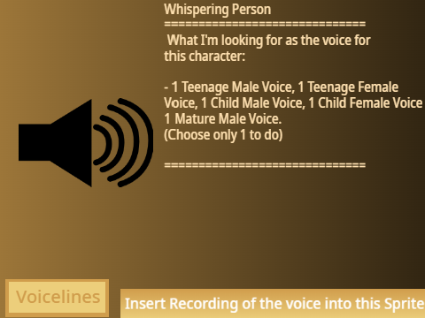 - {Open} Whispering Person Video Game Voice Audition -
