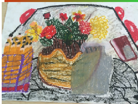 My oil Pastel drawing of still life :3