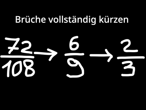 Brüche vollständig kürzen