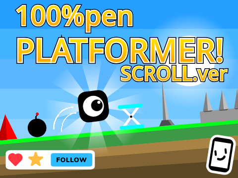 100%pen PLATFORMER! SCROLL.ver
