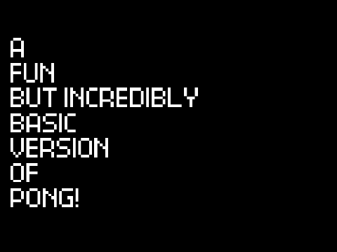 PONG: THE NOT ORIGINAL