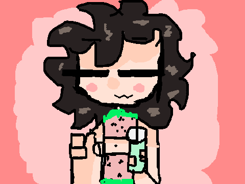 i drew myself irl with a starbucks drink