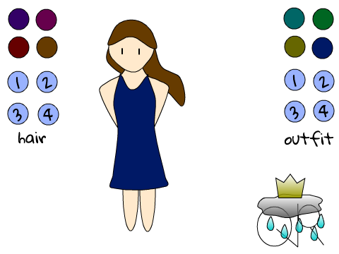 Dress-up with dark colors