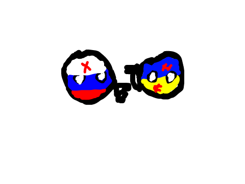 Ukraine war country ball style!