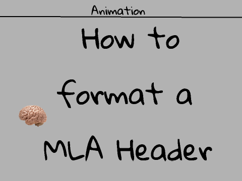 Formatting a MLA Header
