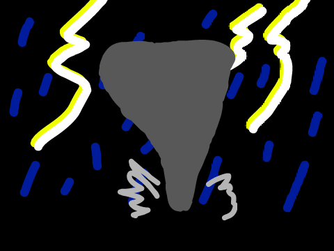 Thunder storm with tornado