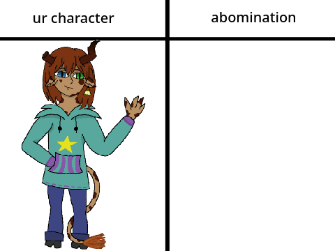 Redrawing your ocs as nightmare fuel ||Cow||
