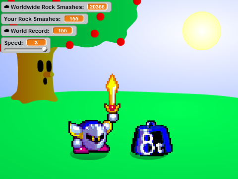 Smashing That Rock Kirby!