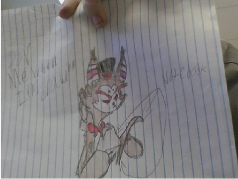 My husk drawing (it looks kinda goofy but we'll see what you think)