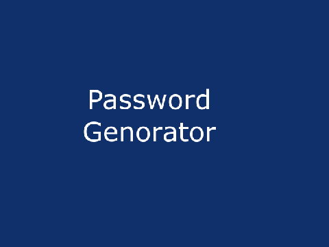 Random Password Genorator
