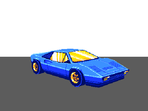 3d Pixel Car