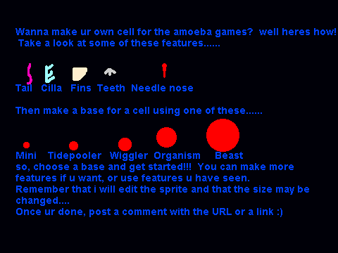 Make ur own amoeba for the amoeba games!!!