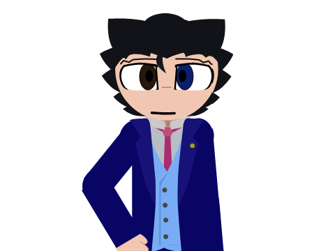 Animation of Post-AJ Phoenix Wright smiling cuz us AA fans need that