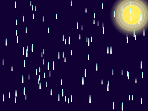 雨が降るプログラム