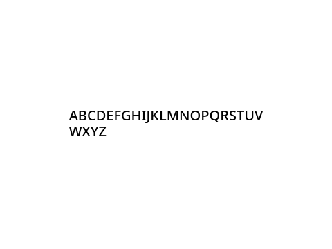 abcdefghijklmnopqrstuvwxyz