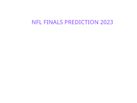 Prediction for the NFL finals