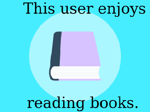 This user enjoys reading books. remix remix remix