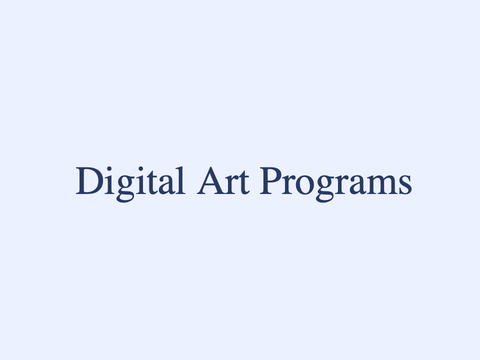 Digital Art Programs