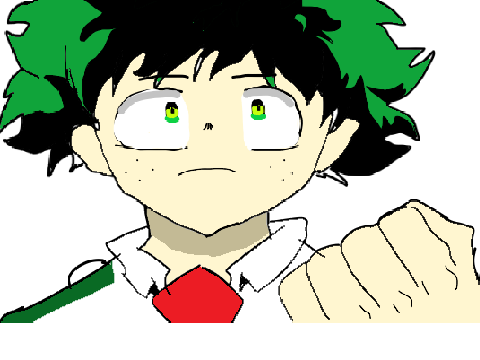 緑谷出久描いてみた(ペイント3D)