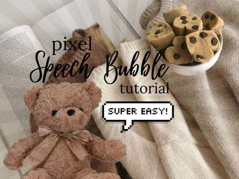 ୨୧ ፧ pixel speech bubble tutorial ꒦꒷