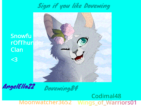 Remix and sign if you like Dovewing! remix remix remix remix remix